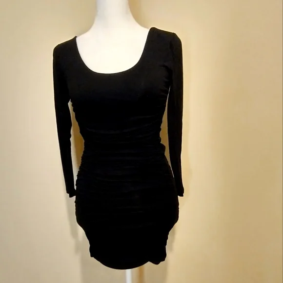 princess polly baby blue dress Forever 21 | Dresses | Forever 2 Black Bodycon Long Sleeve Dress